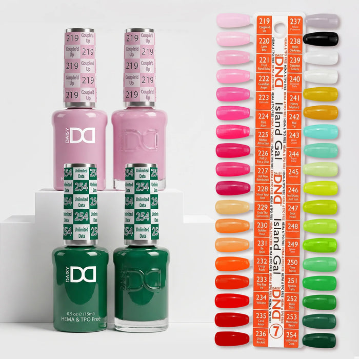 DND DUO HEMA & TPO Free, Full Line of 36 Colors #07 - Island Gal (219-254)