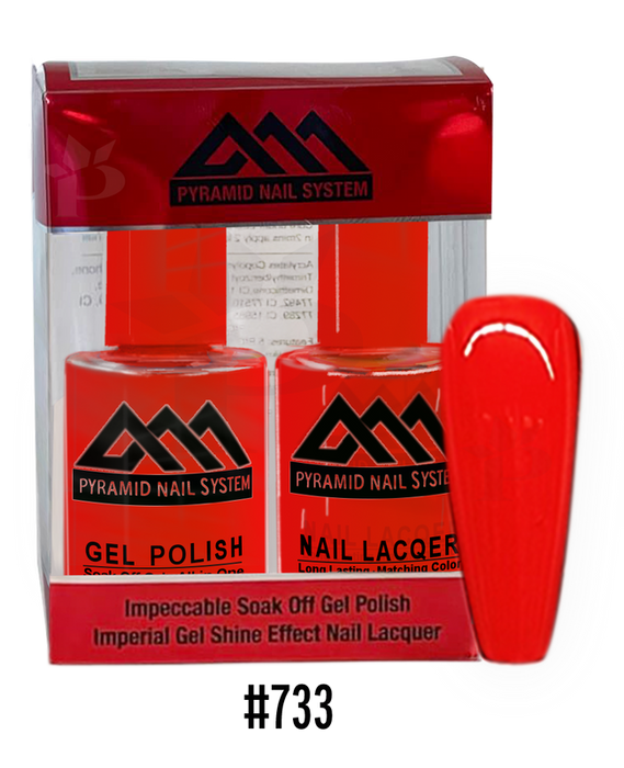 Pyramid Gel Polish + Nail Lacquer, 733, 0.5oz
