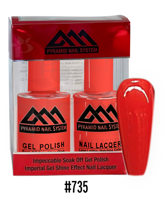 Pyramid Gel Polish + Nail Lacquer, 735, 0.5oz