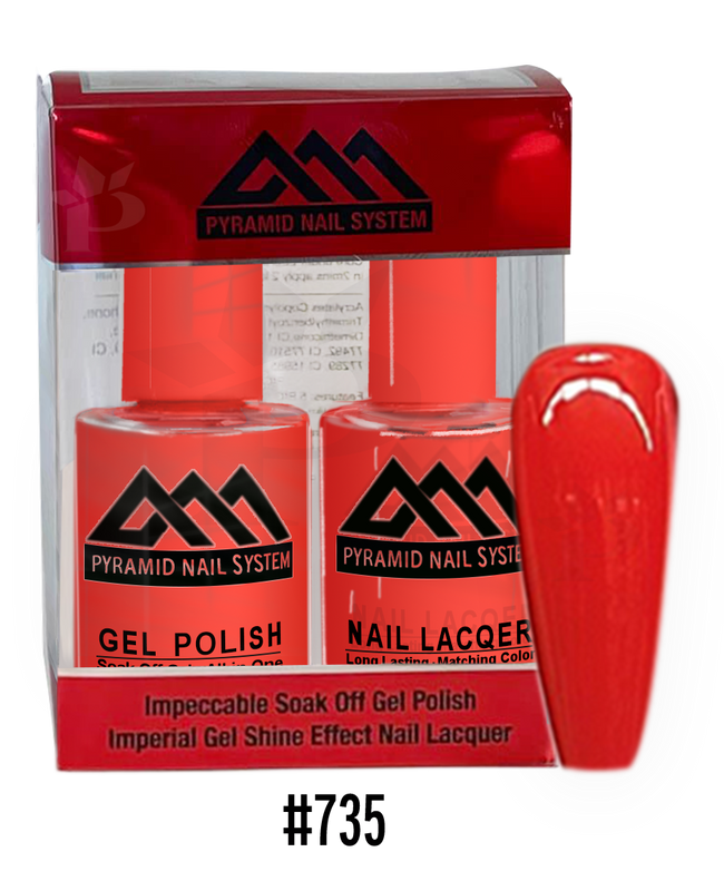 Pyramid Gel Polish + Nail Lacquer, 735, 0.5oz