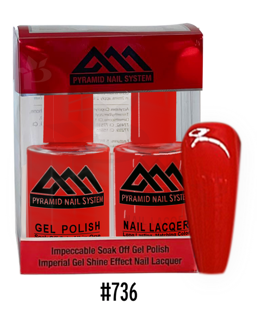 Pyramid Gel Polish + Nail Lacquer, 736, 0.5oz