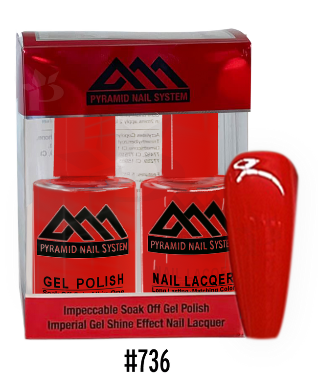 Pyramid Gel Polish + Nail Lacquer, 736, 0.5oz