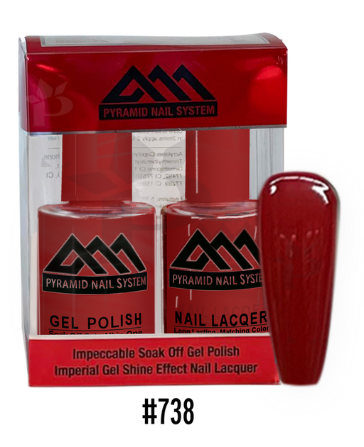 Pyramid Gel Polish + Nail Lacquer, 738, 0.5oz