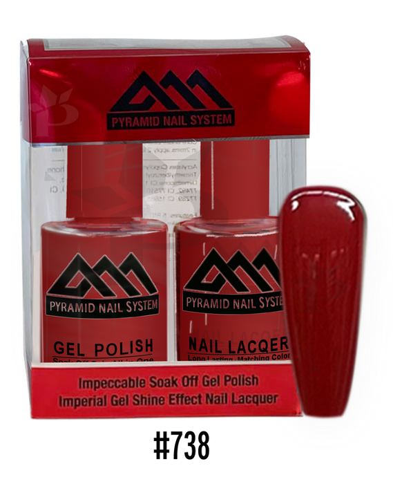 Pyramid Gel Polish + Nail Lacquer, 738, 0.5oz