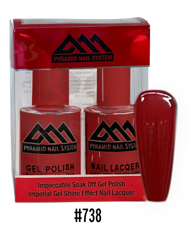 Pyramid Gel Polish + Nail Lacquer, 738, 0.5oz