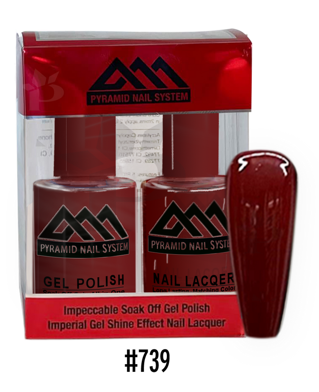 Pyramid Gel Polish + Nail Lacquer, 739, 0.5oz