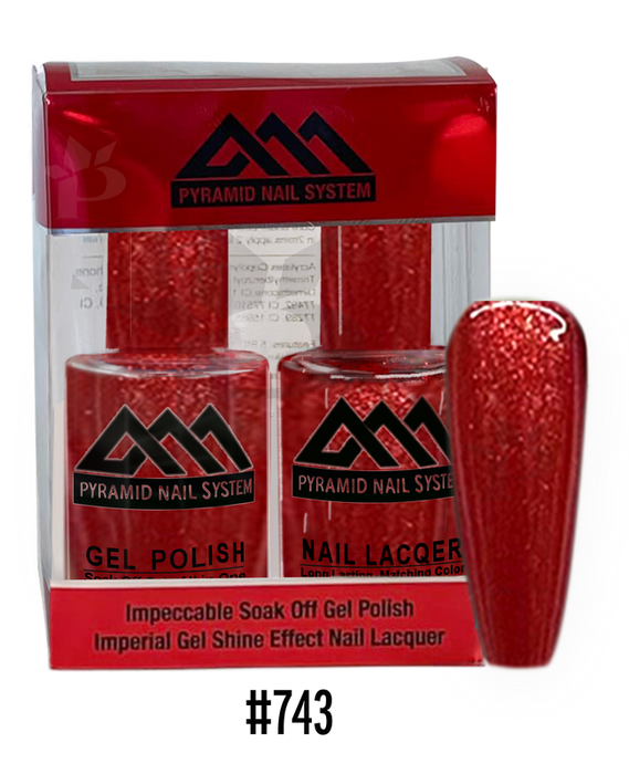 Pyramid Gel Polish + Nail Lacquer, 743, 0.5oz