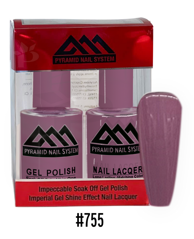 Pyramid Gel Polish + Nail Lacquer, 755, 0.5oz