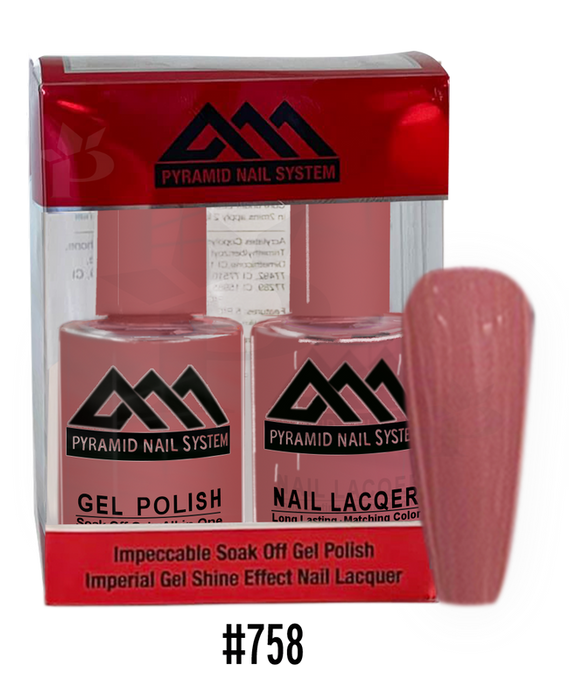 Pyramid Gel Polish + Nail Lacquer, 758, 0.5oz