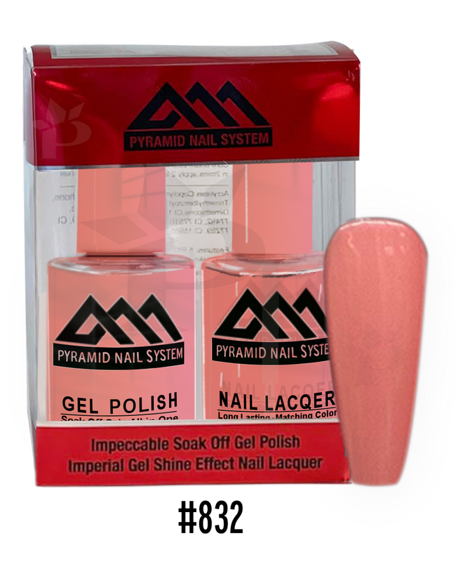Pyramid Gel Polish + Nail Lacquer, 832, 0.5oz