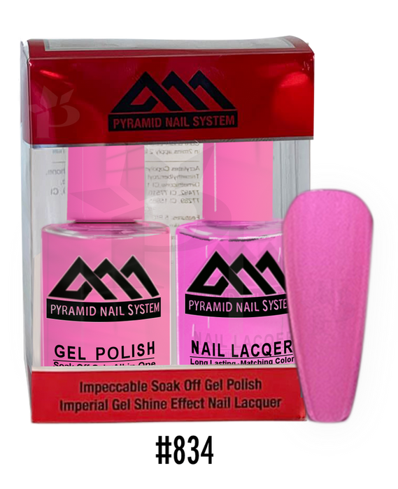 Pyramid Gel Polish + Nail Lacquer, 834, 0.5oz