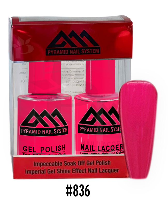 Pyramid Gel Polish + Nail Lacquer, 836, 0.5oz