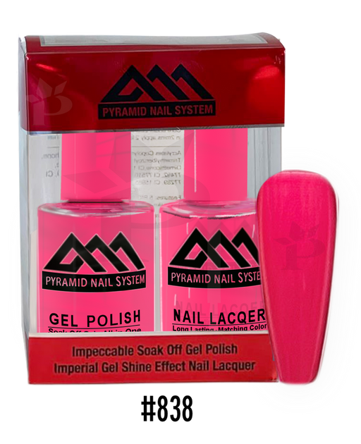 Pyramid Gel Polish + Nail Lacquer, 838, 0.5oz