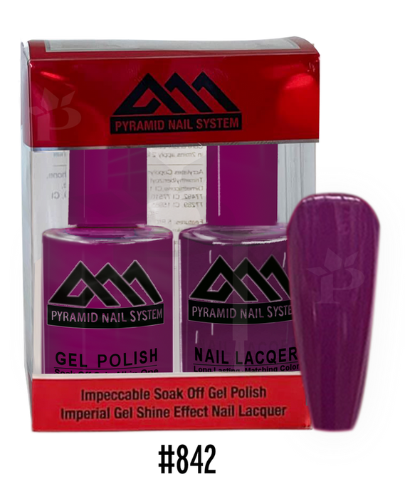 Pyramid Gel Polish + Nail Lacquer, 842, 0.5oz
