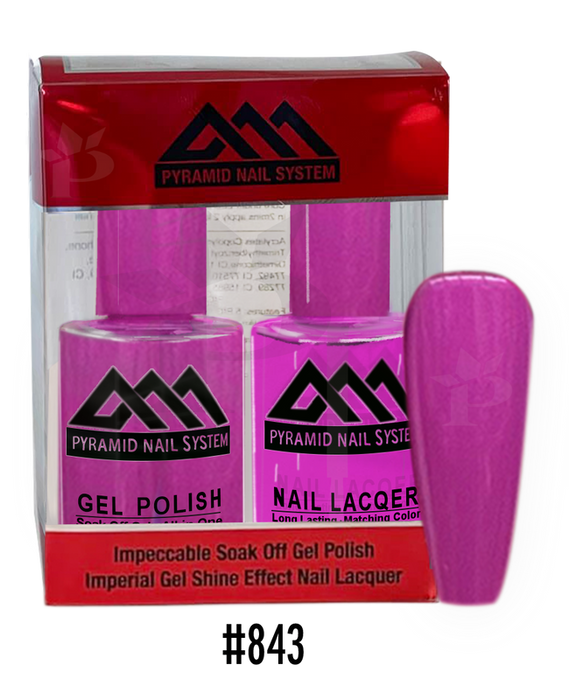 Pyramid Gel Polish + Nail Lacquer, 843, 0.5oz