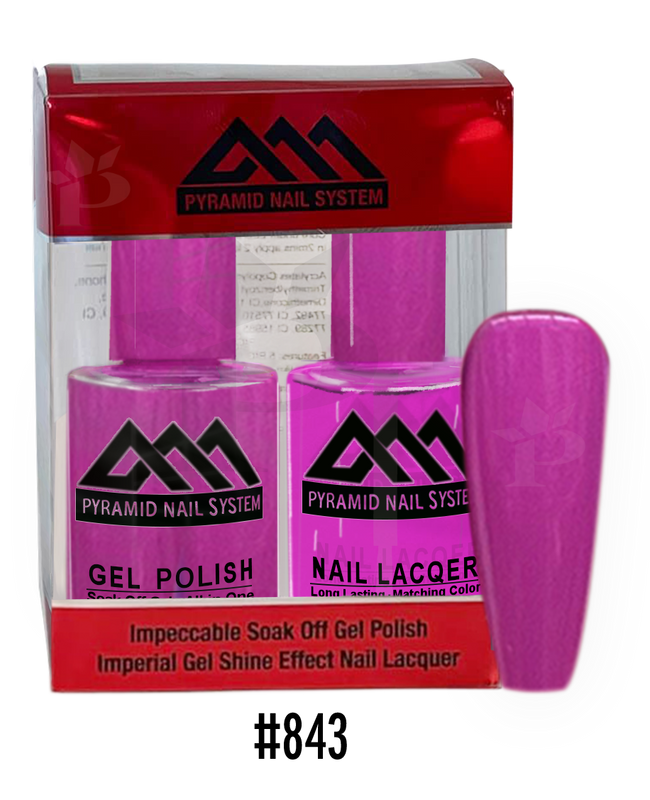 Pyramid Gel Polish + Nail Lacquer, 843, 0.5oz