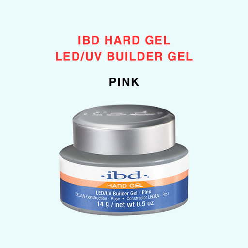 IBD Hard Gel LED/UV, Builder Gel, PINK, (JAR) 0.5oz (Pk: 36 pcs/case)