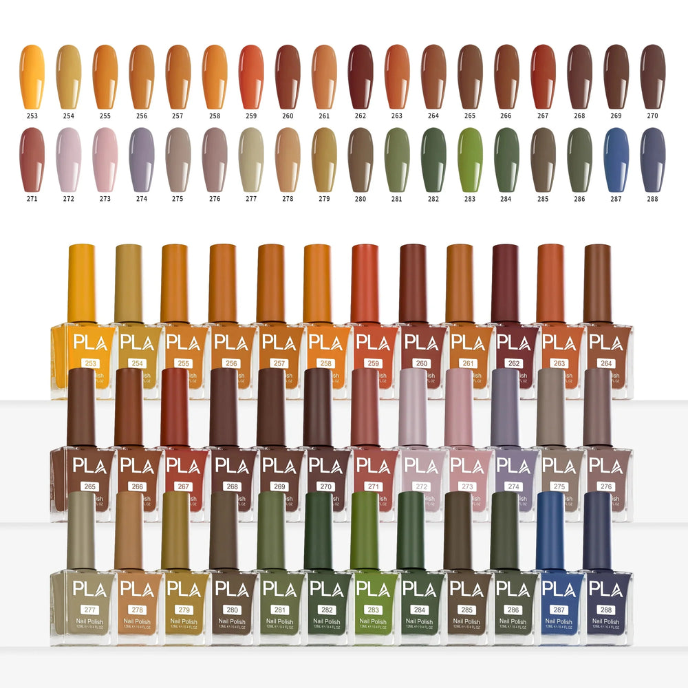 PLA 0.5oz FALL LACQUER Collection, Set of 36 Colors (#253 - #288)