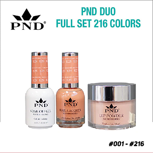 PND 3in1 Dipping Powder + Gel Polish + Nail Lacquer, Full line of 216 colors (From 001 to 216) OK0324QT