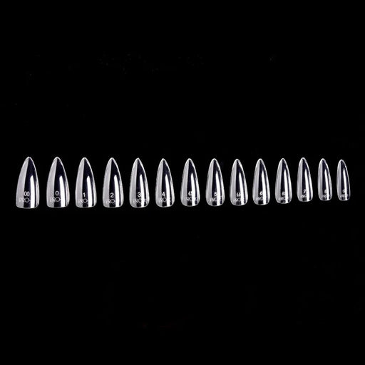 iGel PRO-X Soft Gel Nail Tips 08, Natural Stiletto Medium, BOX (Pk: 600 pcs/box)