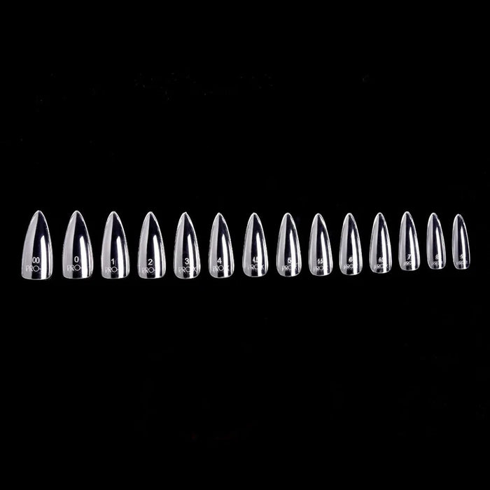 iGel PRO-X Soft Gel Nail Tips 08, Natural Stiletto Medium, BOX (Pk: 600 pcs/box)