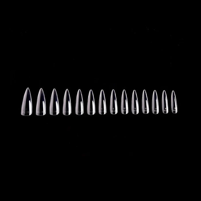 iGel PRO-X Soft Gel Nail Tips 09, Natural Stiletto Long, BOX (Pk: 600 pcs/box)
