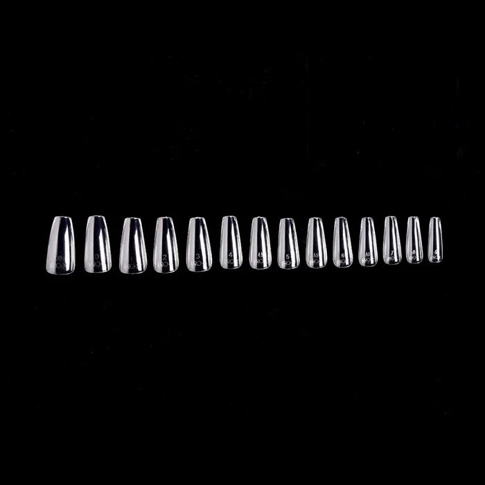 iGel PRO-X Soft Gel Nail Tips 14, Natural Coffin Medium, BOX (Pk: 600 pcs/box)