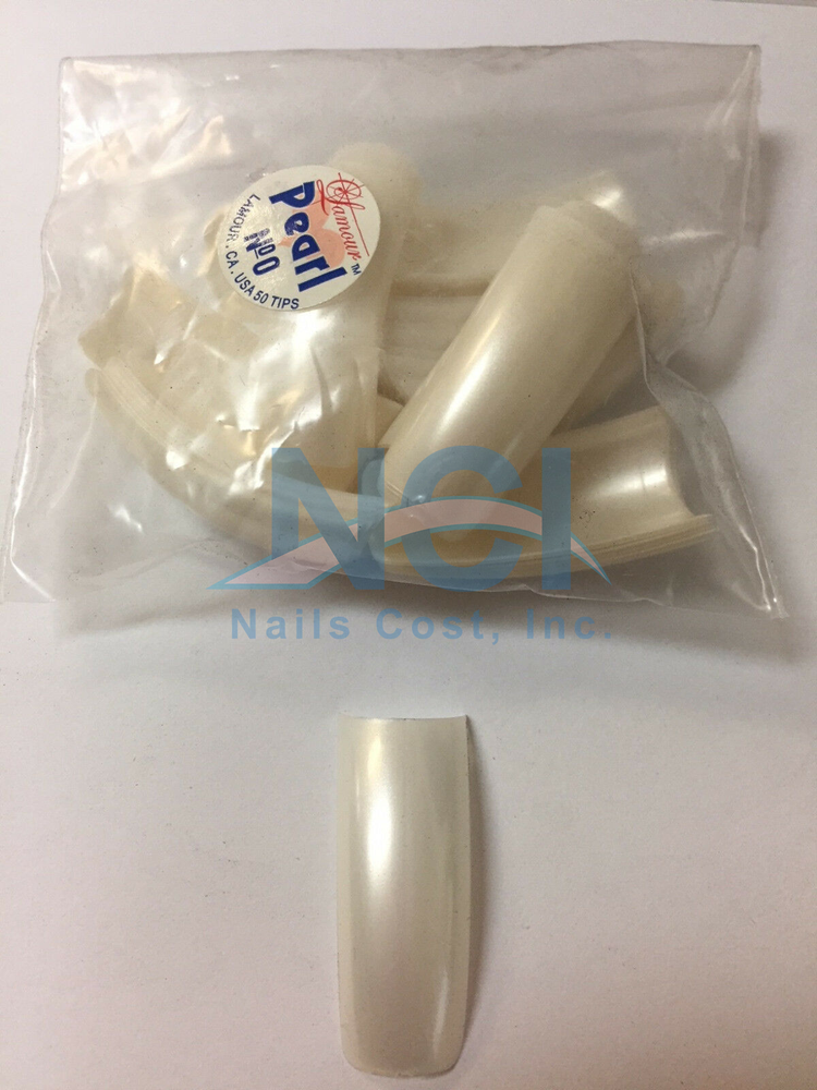 Lamour Pearl Tips, BIG BAG (Pk: 50 tips/bag, 100 bags/BIGBAG) 000