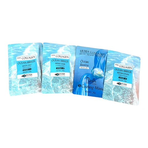 Posh Deluxe Pedicure Kit 4in1, CASE, OCEAN BREEZE (Pk: 50 kits/case)