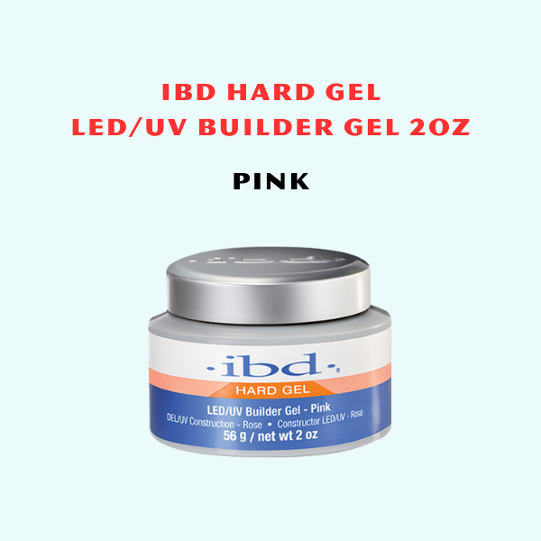 IBD Hard Gel LED/UV, Builder Gel, PINK, (JAR) 2oz (Pk: 72 pcs/case)