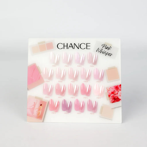 Chance Counter Display Color Chart (18 Colors) - PINK WHISPER (PW) Collection