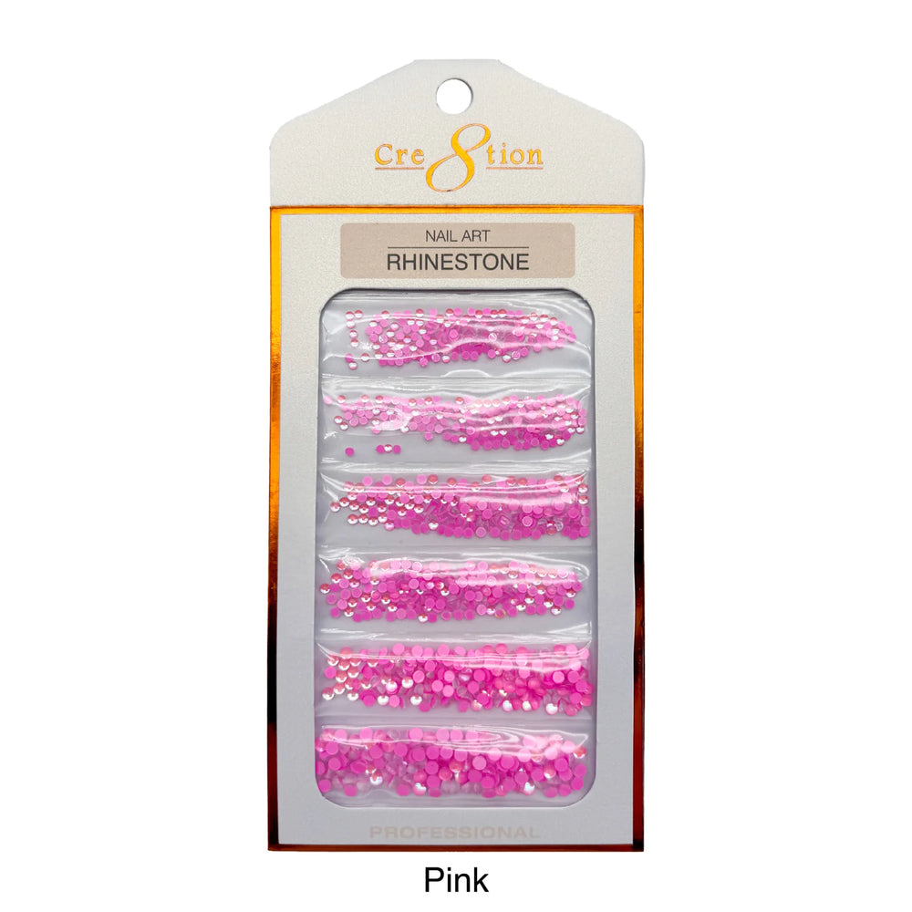 Cre8tion Opalite Nail Art - Pink (Pk: 80 pcs/pack)