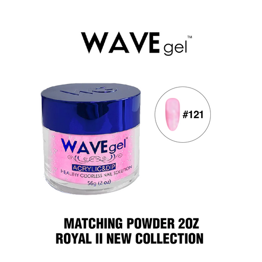 Wave Gel Acrylic/Dipping Powder, ROYAL II Collection 2oz, 121