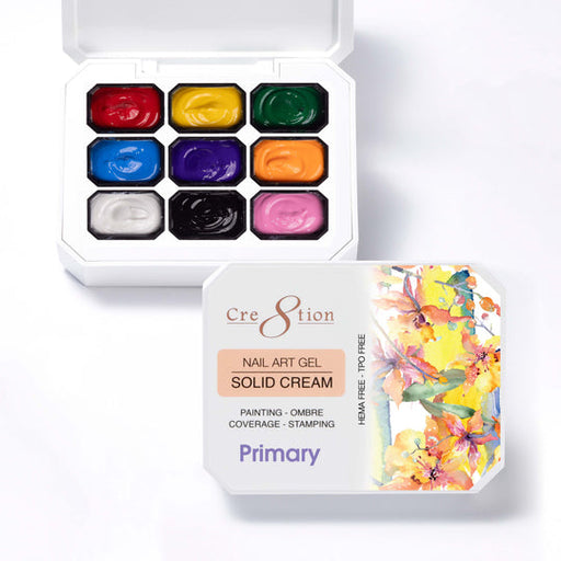 Cre8tion Nail Art Gel - Solid Cream Palette, PRIMARY