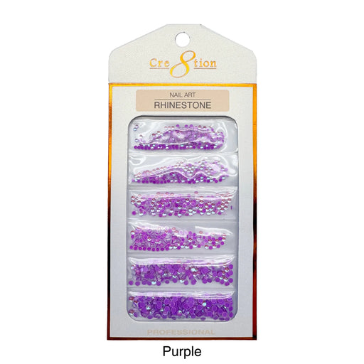 Cre8tion Opalite Nail Art - Purple (Pk: 80 pcs/pack) - SKU 1101-1037