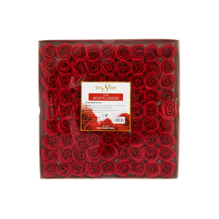 Cre8tion Soap Flowers - 11 Colors (Pk: 81 pcs/box, 20 box/case) - Red