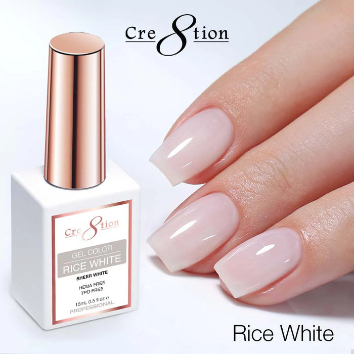 Cre8tion Sheer White 0.5oz - RICE WHITE (HEMA & TPO Free)