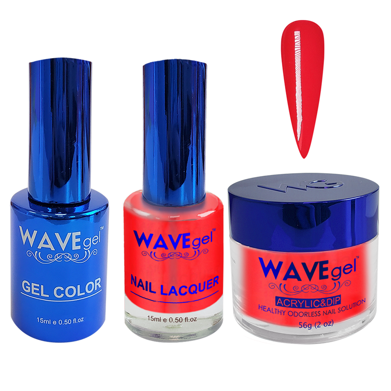 Wave Gel 4in1 Acrylic + Dip Powder + Gel Polish + Lacquer, Royal Collection, Winter Holiday, WR060, Lipstick Marks