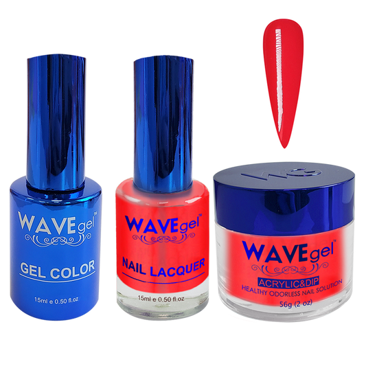 Wave Gel 4in1 Acrylic + Dip Powder + Gel Polish + Lacquer, Royal Collection, Winter Holiday, WR060, Lipstick Marks