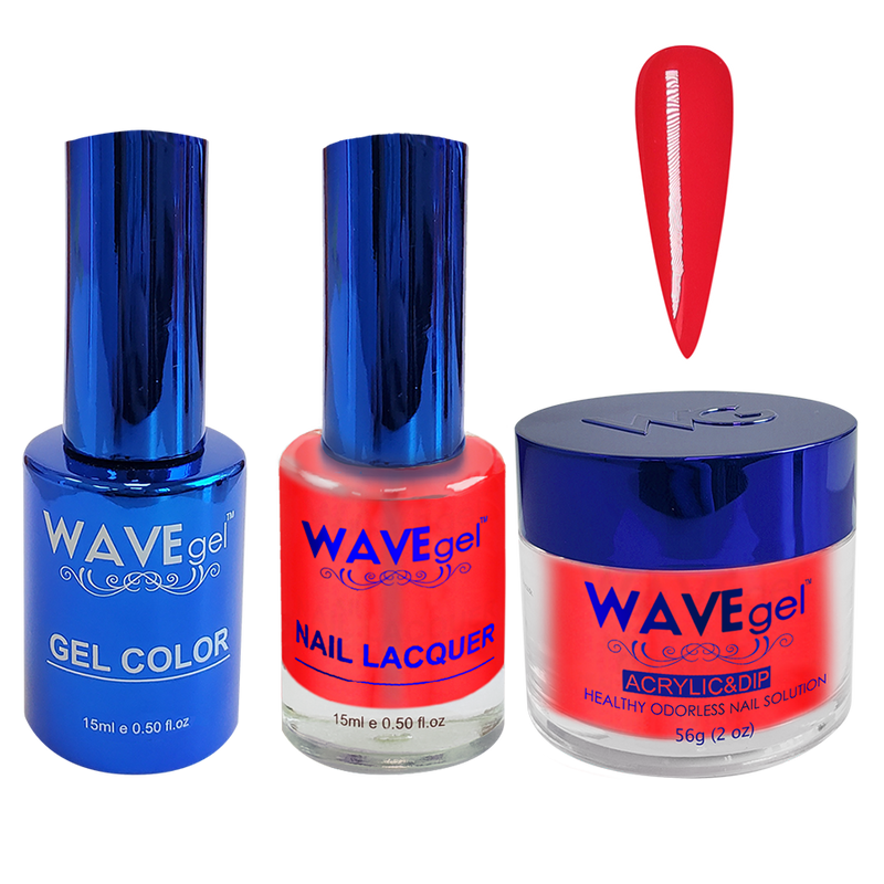 Wave Gel 4in1 Acrylic + Dip Powder + Gel Polish + Lacquer, Winter Holiday, WR060, Lipstick Marks