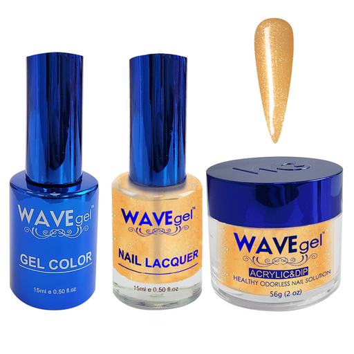 Wave Gel 4in1 Acrylic + Dip Powder + Gel Polish + Lacquer, Winter Holiday, WR113, It's Reigning Gold!
