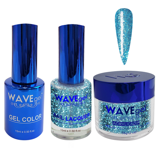 Wave Gel 4in1 Acrylic + Dip Powder + Gel Polish + Lacquer, Royal Collection, Winter Holiday, WR119, Queen's Sky