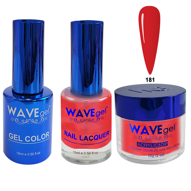 Wave Gel 4in1 Acrylic + Dip Powder + Gel Polish + Lacquer, Royal Collection, Winter Holiday, WR181, Titian