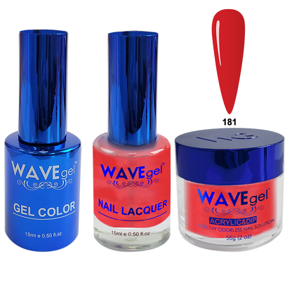 Wave Gel 4in1 Acrylic + Dip Powder + Gel Polish + Lacquer, Royal Collection, Winter Holiday, WR181, Titian