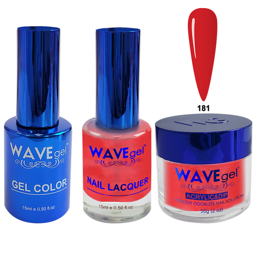 Wave Gel 4in1 Acrylic + Dip Powder + Gel Polish + Lacquer, Winter Holiday, WR181, Titian