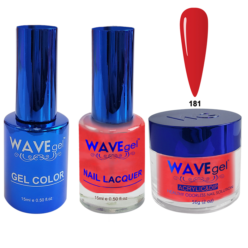 Wave Gel 4in1 Acrylic + Dip Powder + Gel Polish + Lacquer, Winter Holiday, WR181, Titian