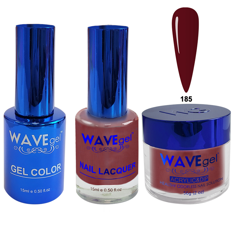 Wave Gel 4in1 Acrylic + Dip Powder + Gel Polish + Lacquer, Royal Collection, Winter Holiday, WR185, Nightshade Family