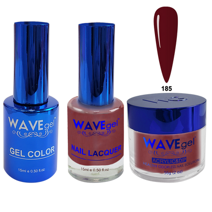 Wave Gel 4in1 Acrylic + Dip Powder + Gel Polish + Lacquer, Royal Collection, Winter Holiday, WR185, Nightshade Family