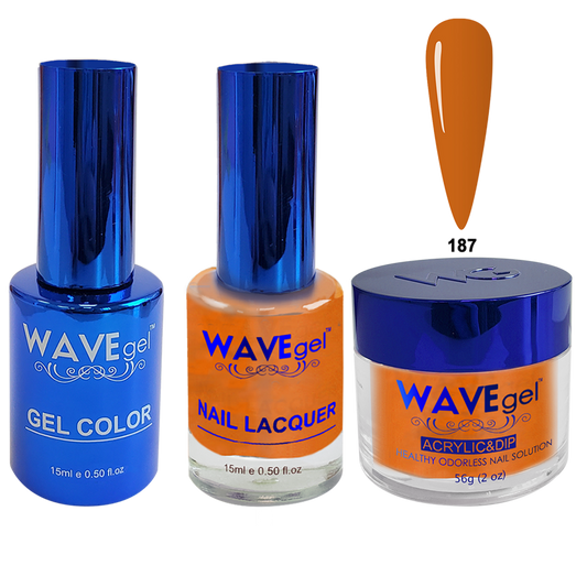 Wave Gel 4in1 Acrylic + Dip Powder + Gel Polish + Lacquer, Royal Collection, Winter Holiday, WR187, Brass On Me