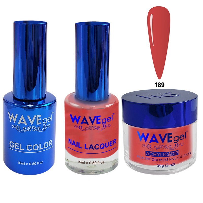 Wave Gel 4in1 Acrylic + Dip Powder + Gel Polish + Lacquer, Royal Collection, Winter Holiday, WR189, Gone Rusty